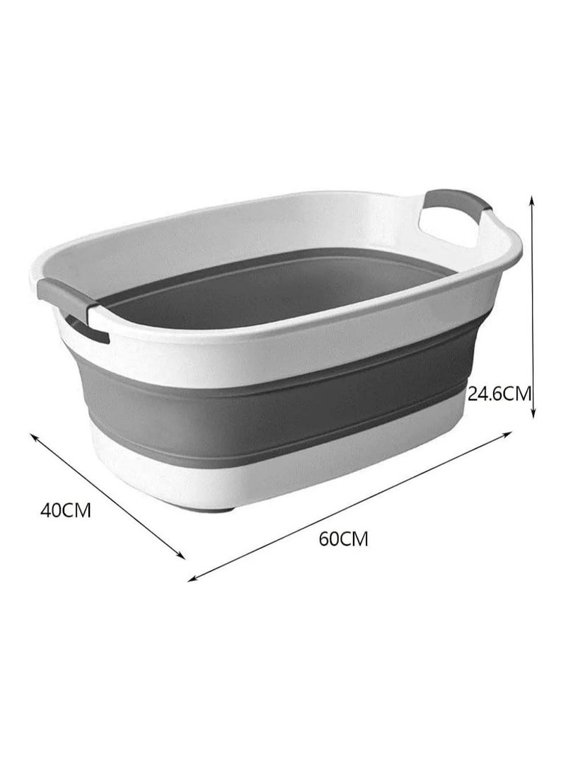 Foldable Silicone Laundry Basket Premium Thermoplastic Laundry Basket - Non-Slip Collapsible Plastic Laundry Basket - Comfortable Handles - Perfect Storage Basket for Clothes and Toys - Laundry Basket Foldable Plastic Laundry Basket with Handles, Space Saving - Collapsible Storage Container/Organizer - Portable Laundry Basket - Space Saving Laundry Basket - Perfect Storage for Bedroom or Bathroom - Image 4