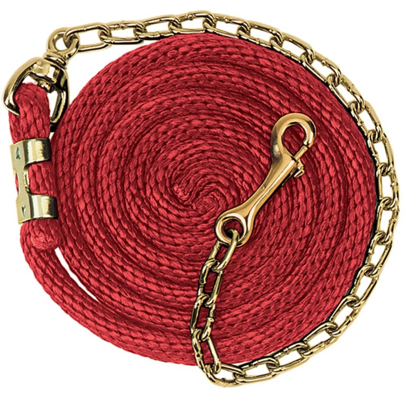 Weaver Leather Poly Lead Rope with Swivel Chain , Red, 8' 6" - Image 4