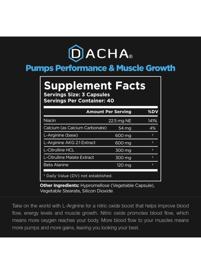 داتشا حبوب إل أرجينين 1920 ملغ - 120 كبسولة نباتية - Image 1