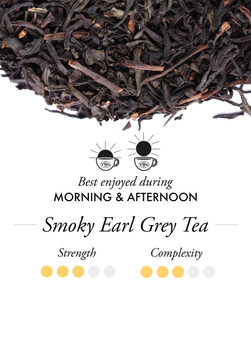 TWG Tea Smoky Earl Grey | Black Tea | Bergamot | 15 Hand Sewn Cotton Tea Bags | Gift Set - Image 2