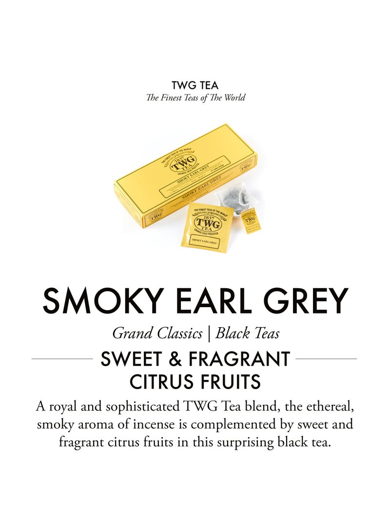 TWG Tea Smoky Earl Grey | Black Tea | Bergamot | 15 Hand Sewn Cotton Tea Bags | Gift Set - Image 3