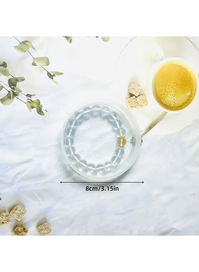 ٣ قطع صندوق منظم مكياج مثقوب محمول حامل بودرة الوجه بشريط مطاطي - Image 3
