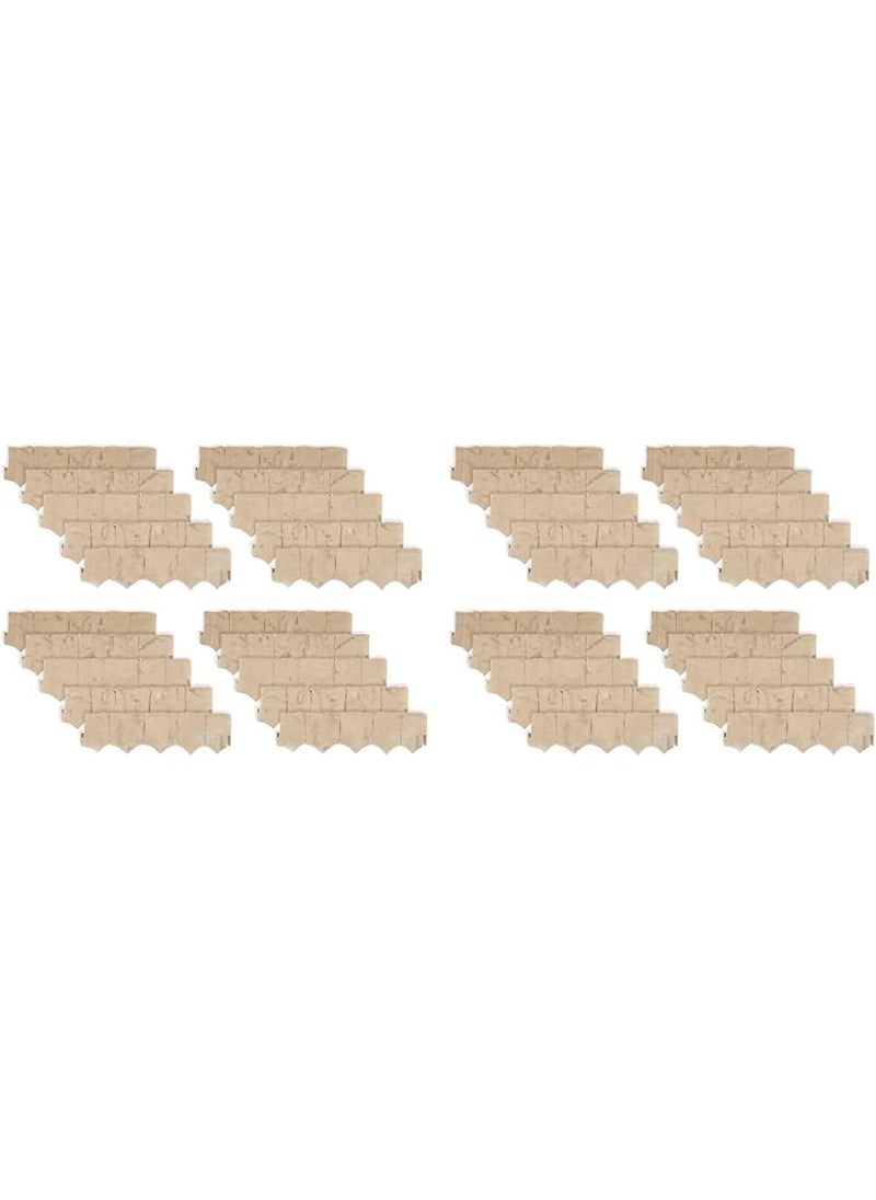 suncast Suncast Flagstone No Dig Border Edging for Garden Lawn or Landscaping Light Tan Marble Set of 5 Pack of 2  - Image 1