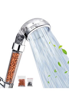 TYCOM Shower Head Eco Power High Pressure Water Softener Filtered Handheld Showerhead With Spa Like Ionic Beads for Dry Skin and Hair 3 Spray Settings Basic  - Image 1