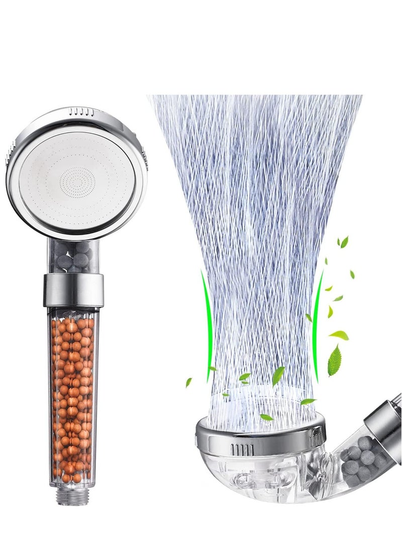 TYCOM - Shower Head Eco Power High Pressure Water Softener Filtered Handheld Showerhead With Spa Like Ionic Beads for Dry Skin and Hair 3 Spray Settings Basic - Image 1