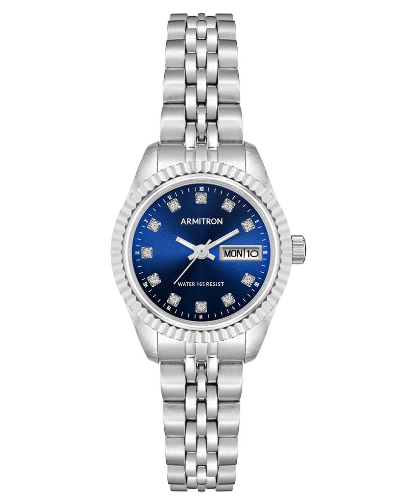Armitron Women's Day/Date Crystal Accented Dial Metal Bracelet Watch, 75/2475 - Image 1