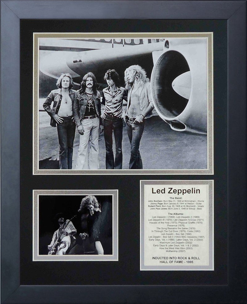 Legends Never Die Led Zeppelin Plane- Rock & Roll Legends Collectible | Framed Photo Collage Wall Art Decor, 11x14-Inch, (16180U) - Image 3