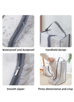 Generic Shoe Organizer,Travel Shoe Bags With Zipper Closure,Shoe Storage Organizer With Handle,Waterproof Dustproof Portable Travel Shoe Storage Bag,Shoe Dust Cover,PVC Fabric(Long)  - Image 3
