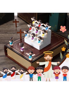 Bememo 50 Pieces Mini Jesus Figurines Jesus Toys Original Design Little Jesus Doll Gifts To Hide And Seek Classic Christ Savior Jesus Christian Religious Party Favor (Multicolor)  - Image 5