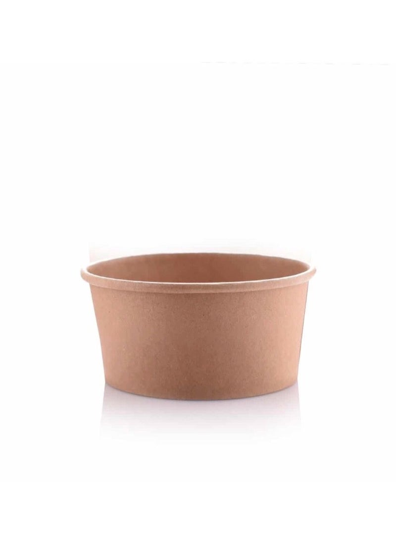 Generic Set Of 25 Kraft Paper Bowls 32 Oz With Lid  - Image 2