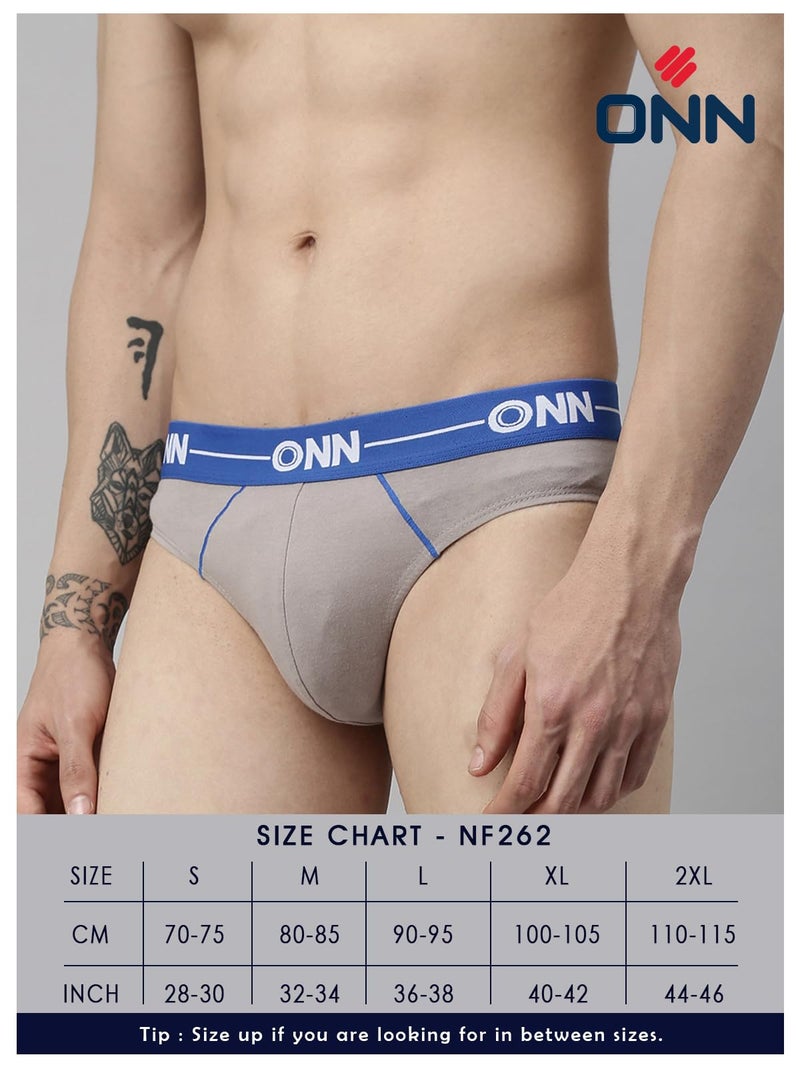 ONN Men's Cotton Brief (Pack of 3) (Colors May Vary) (8904209865564 262_Assorted_L_3PC) - Image 5