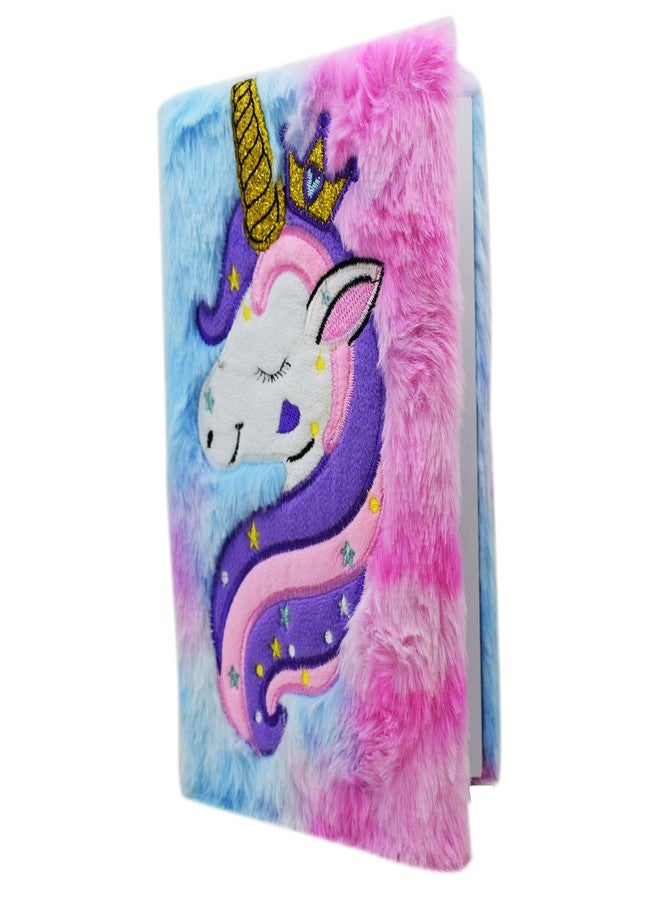 Asera 1 Pc Stylish Unicorn Fur Diary (Size 21 * 15 Cm) And A Mermaid Gel Pen For Girls For Birthday Return Gifts, 80 Pages - Image 3