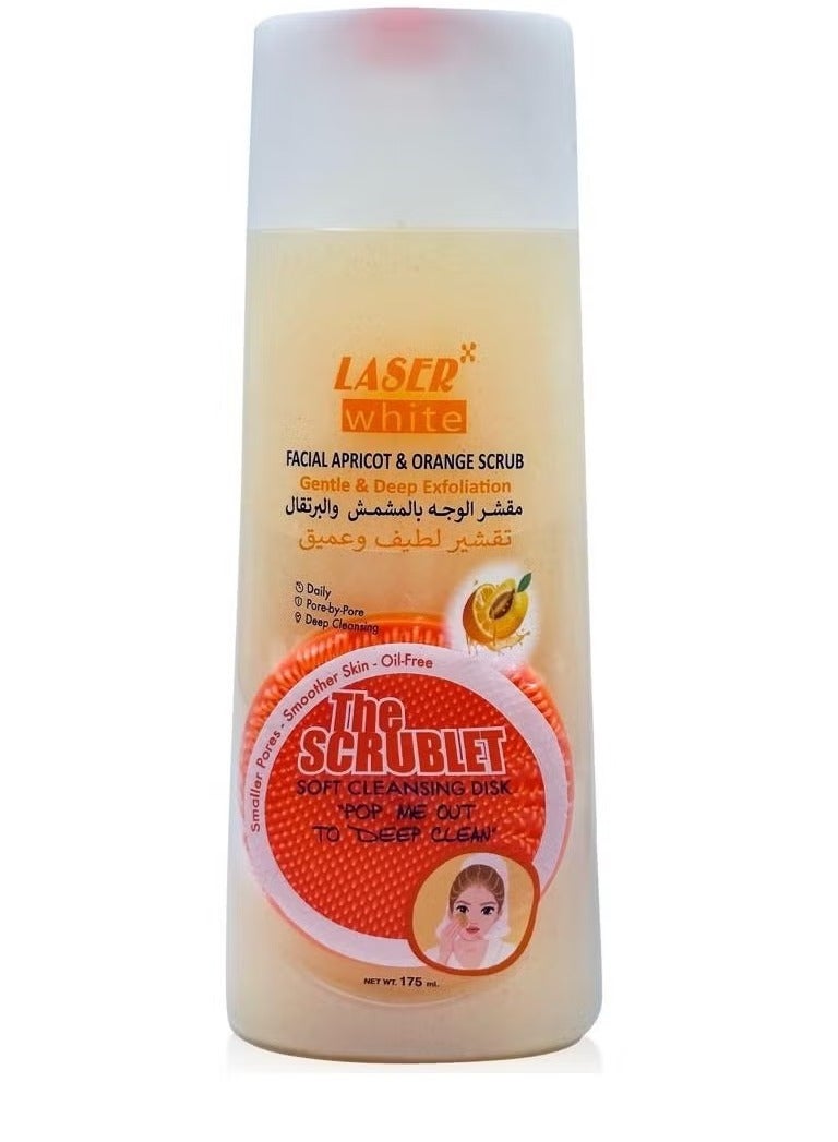 laser white Facial Apricot&Orange Scrub GentleAnd Deep Exfoliation 175ml