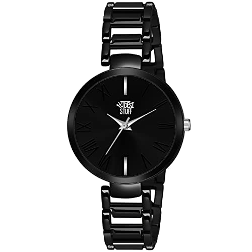 SWADESI STUFF Stainless Steel Luxury Analogue Women's Watch (Black Dial Black Colored Strap) - Image 1