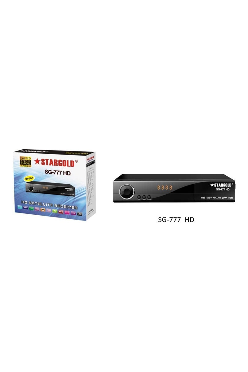 Stargold SG-777HD Full HD Satellite Receiver Automatic Network Search, 5000 Channels editing sorting MPEG2 SD, MPEG2 HD, H.264/AVC SD Multiple languages, Dual Display, Software upgrades through USB  - Image 1