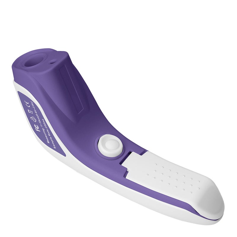 Non-contact Infrared Thermometer: White & Purple, Fast Accurate Measurement, Large Backlit LCD Screen - Power-saving Auto-off, Forehead Thermometer for Home, Kids & Clinical Use - Image 2