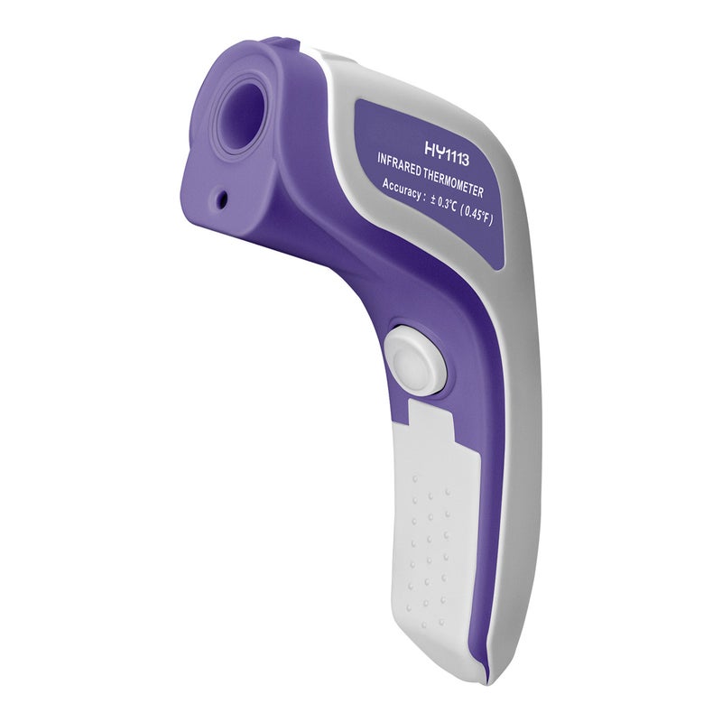 Non-contact Infrared Thermometer: White & Purple, Fast Accurate Measurement, Large Backlit LCD Screen - Power-saving Auto-off, Forehead Thermometer for Home, Kids & Clinical Use - Image 3