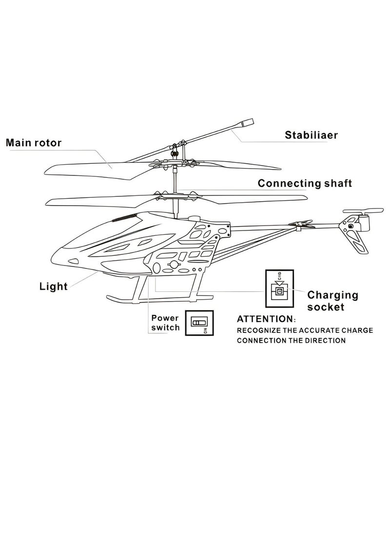 null - Rc Helicopter | Rc Remote Control 2 Channel Helicopter With Led Lights | 2.4 Ghz Gyro Controlled with Unbreakable Blades , Radio Remote Control Rc Quadcopter Toy For Kids & Adult - Image 1