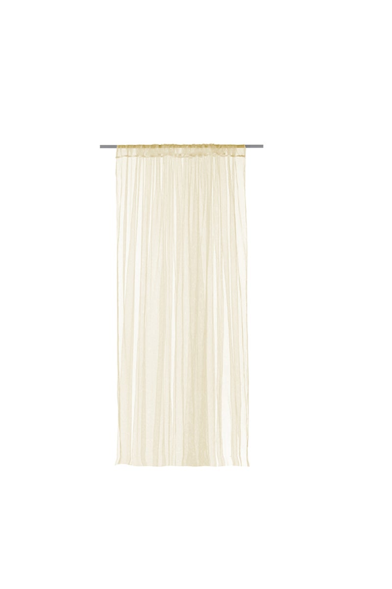 ستائر خارجية شفافة بيج اللون، مقاس 160 × 305 سم، مناسبة للفناء، مزودة بشبكة ناموسية وجيب للعمود، وستائر شبكية شفافة للحديقة.