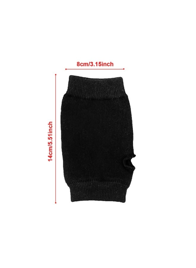 Women Fingerless Short Gloves Soft Warm Arm Warm Gloves - Image 2
