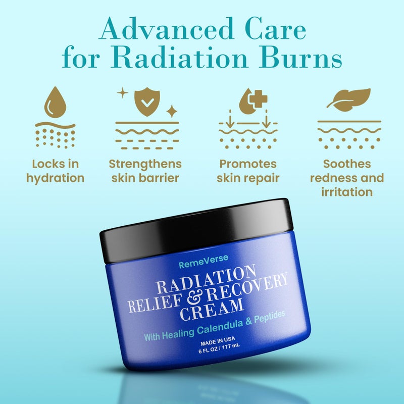 RemeVerse Radiation Cream â€“ Unscented, Gentle, Hyaluronic Acid, Peptides & Calendula Cream for Burns, Soothing Skin and Hydrate Sensitive Skin, Radiation Treatment Skin Care â€“ 6 fl oz - Image 2