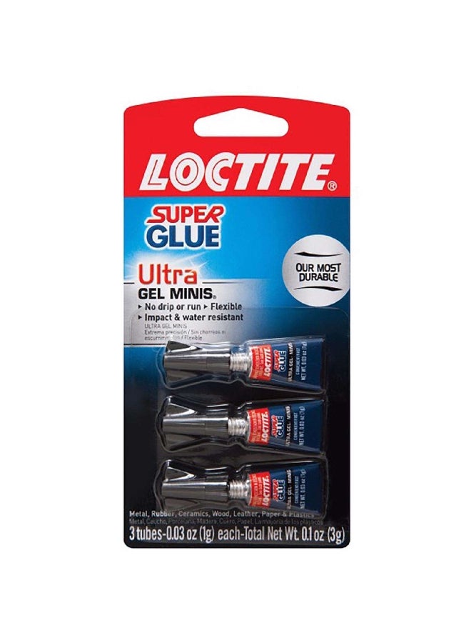 Loctite Ultra Gel Minis High Strength Ethyl Cyanoacrylate Super Glue Clear 0.1 oz 1586122 - Image 1