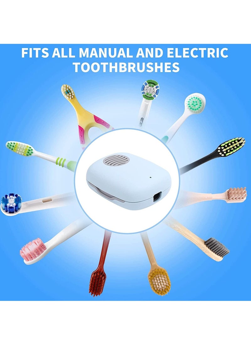 Toothbrush Sanitizer with UV Light Rechargeable Mini UVC Sterilizer Case Fan and USB for Travel or Home Long Battery Life Fits All TypesSizes Toothbrushes - Image 3