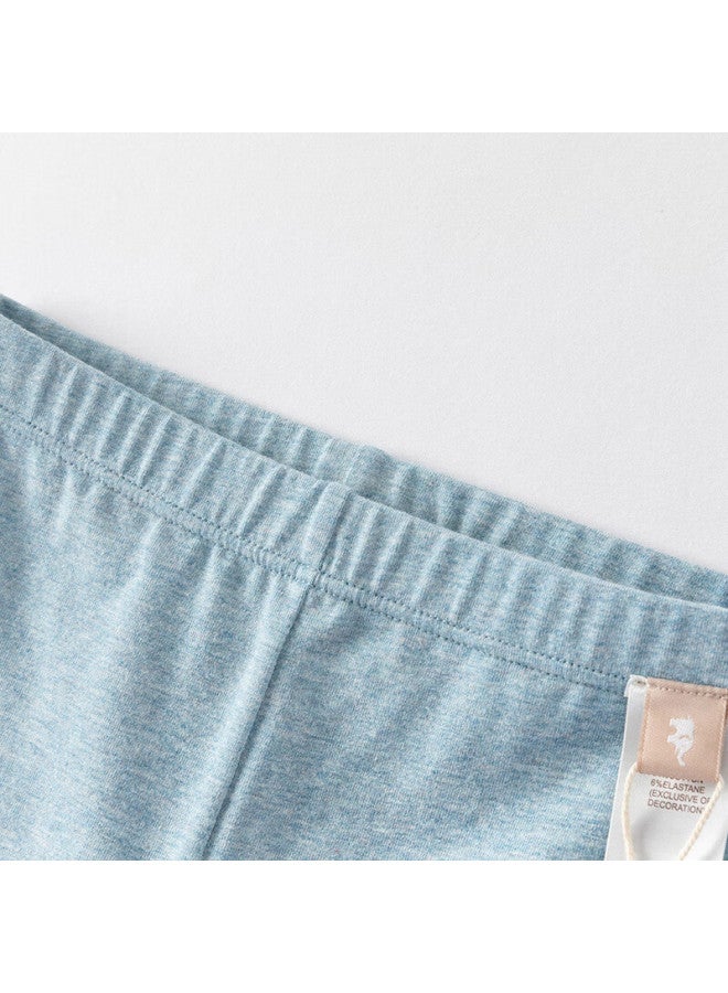 Dave & Bella Davibella Girls' Antibacterial Anti-Mite Leggings Summer Children'S Elastic Pants Baby Seven-Point Pants - Image 2