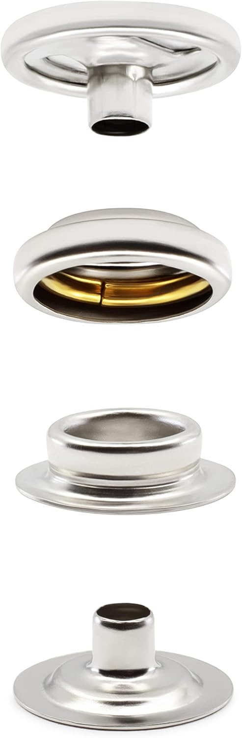 Dritz 1865 Heavy Duty Snap Fastener Kit Size 24 58Inch NickelPlated Brass 7 Sets - Image 2
