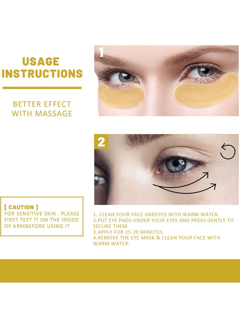 EELHOE Eye Gel Patch, Eye Mask Patches, Brightening Hydrogel Eye Patch, Gold Eye Mask, Revitalizing Hydration & Firming Care for Delicate Under-Eye Skin (60 PCs/Box) - Image 5