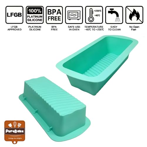 PureBake Silicone Bread & Loaf Pan Mould, BPA-Free, Microwave & Oven Safe, Dishwasher Friendly, Safe for Baking, Random Color, Perfect for Muffins & Cupcakes (1 Pcs Random Colour) - Image 4