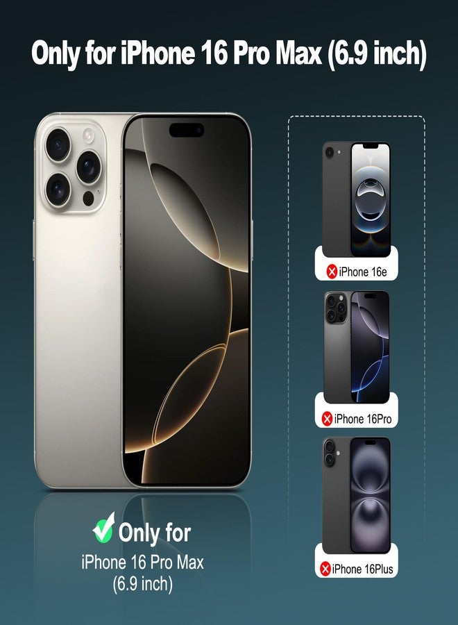 TENOC Phone Case Compatible with iPhone 16 Pro Max, Black Case Anti-Fingerprint Protective Bumper Matte Cover for 6.9 Inch - Image 2