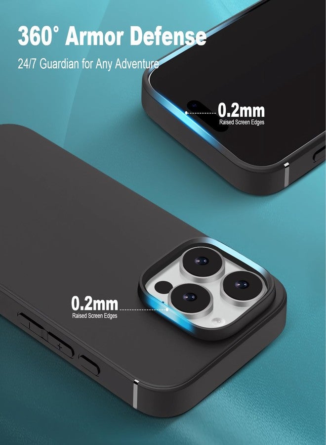 TENOC Phone Case Compatible with iPhone 16 Pro Max, Black Case Anti-Fingerprint Protective Bumper Matte Cover for 6.9 Inch - Image 5