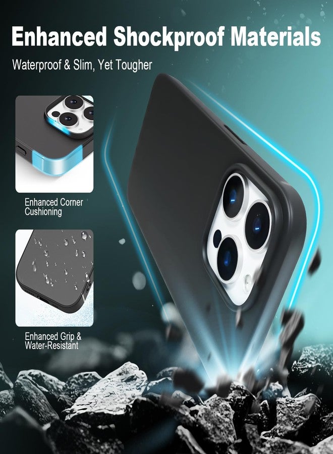 TENOC Phone Case Compatible with iPhone 16 Pro Max, Black Case Anti-Fingerprint Protective Bumper Matte Cover for 6.9 Inch - Image 3