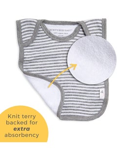 Burt's Bees Baby Burt's Bees Baby unisex-baby Bibs, Lap-shoulder Drool Cloths, 100% Organic Cotton With Absorbent Terry Towel Backing, Wandering Elephants, 5-Pack  - Image 3