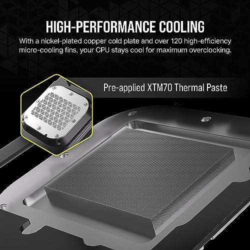 CORSAIR XC7 RGB Elite LCD CPU Water Block - 480x480 IPS LCD Screen - 31 RGB LEDs - USB-C - Fits Intel® LGA 1700, AMD® AM5 and Older - Stealth Gray - Image 4