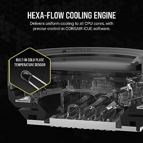 CORSAIR XC7 RGB Elite LCD CPU Water Block - 480x480 IPS LCD Screen - 31 RGB LEDs - USB-C - Fits Intel® LGA 1700, AMD® AM5 and Older - Stealth Gray - Image 3