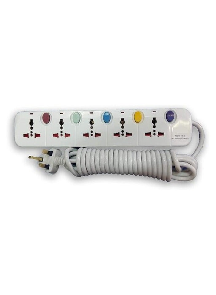 PROMASS - Universal Power Extension Cord 5-way Veto 5m wire - Image 1