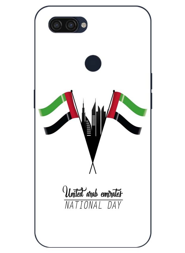 Protective Printed Mobile Back Cover UAE Flag For Oppo A12 2020