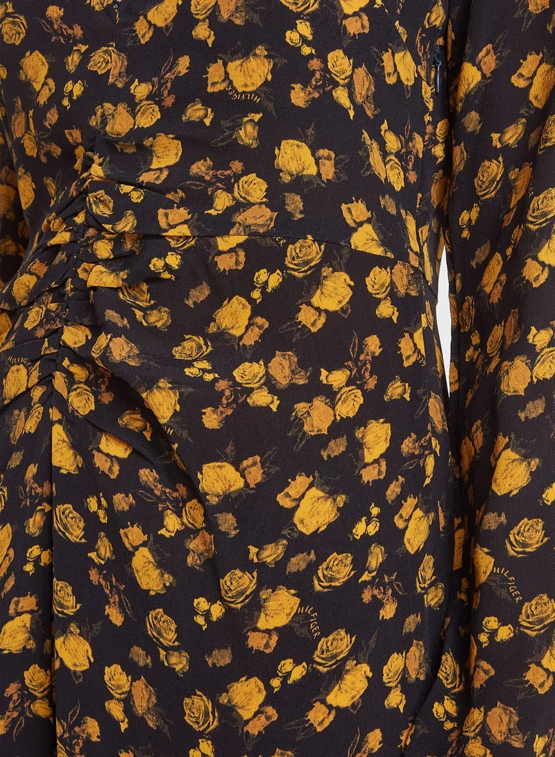 TOMMY HILFIGER Floral Print Midi Dress