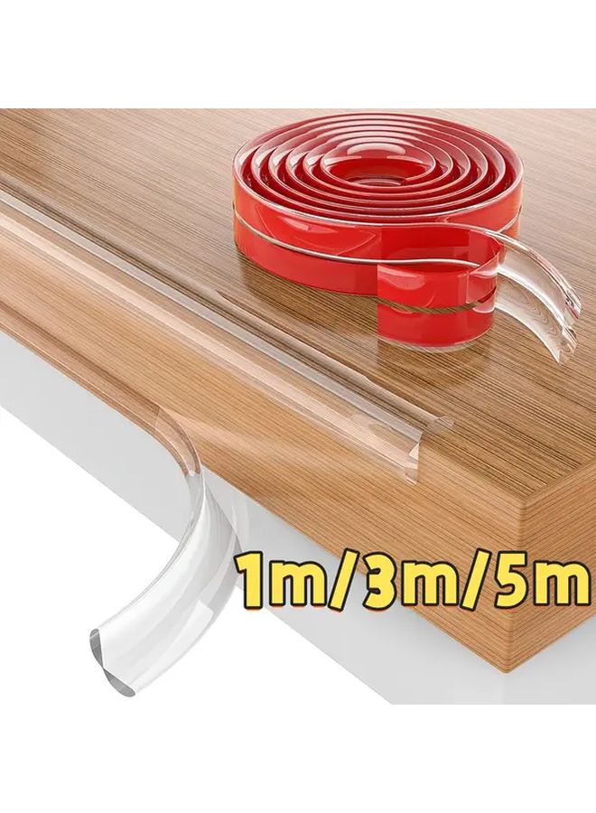 1 Roll 196.85 Inch Self Adhesive Silicone Edge Protector Transparent Corner Guard For Tables Walls And Window Sills - Image 1