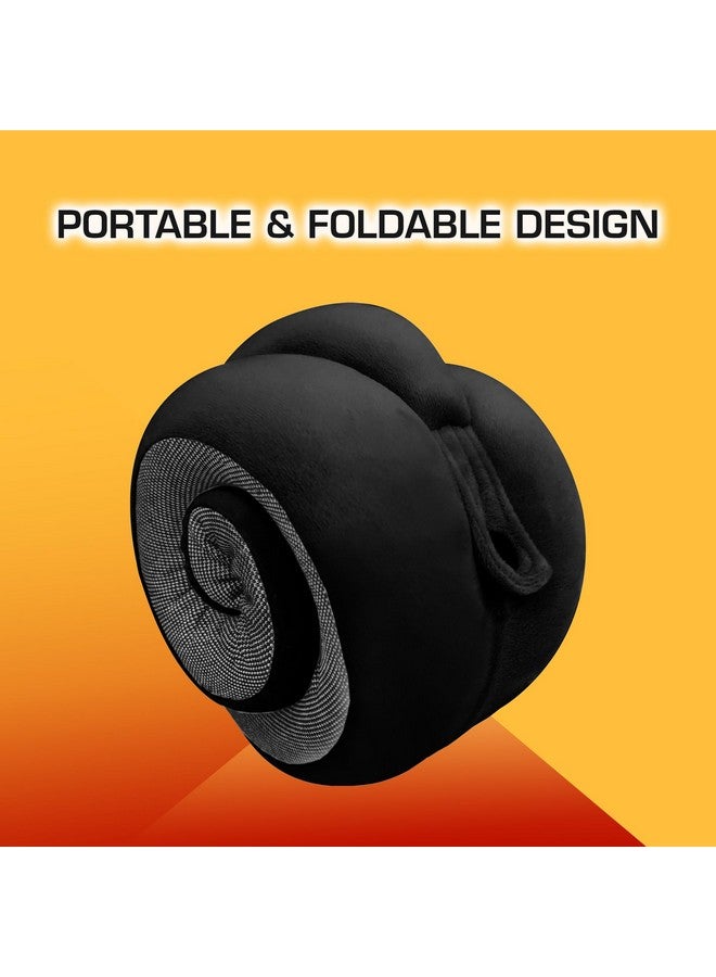 Billebon Ultrasoft Memory Foam Neck Pillow for Travel, Lightweight Comfortable & Breathable Cover, Airplane Travel Pillow Combo with Premium Eye Mask and Carry Bag. (Black) - Image 3