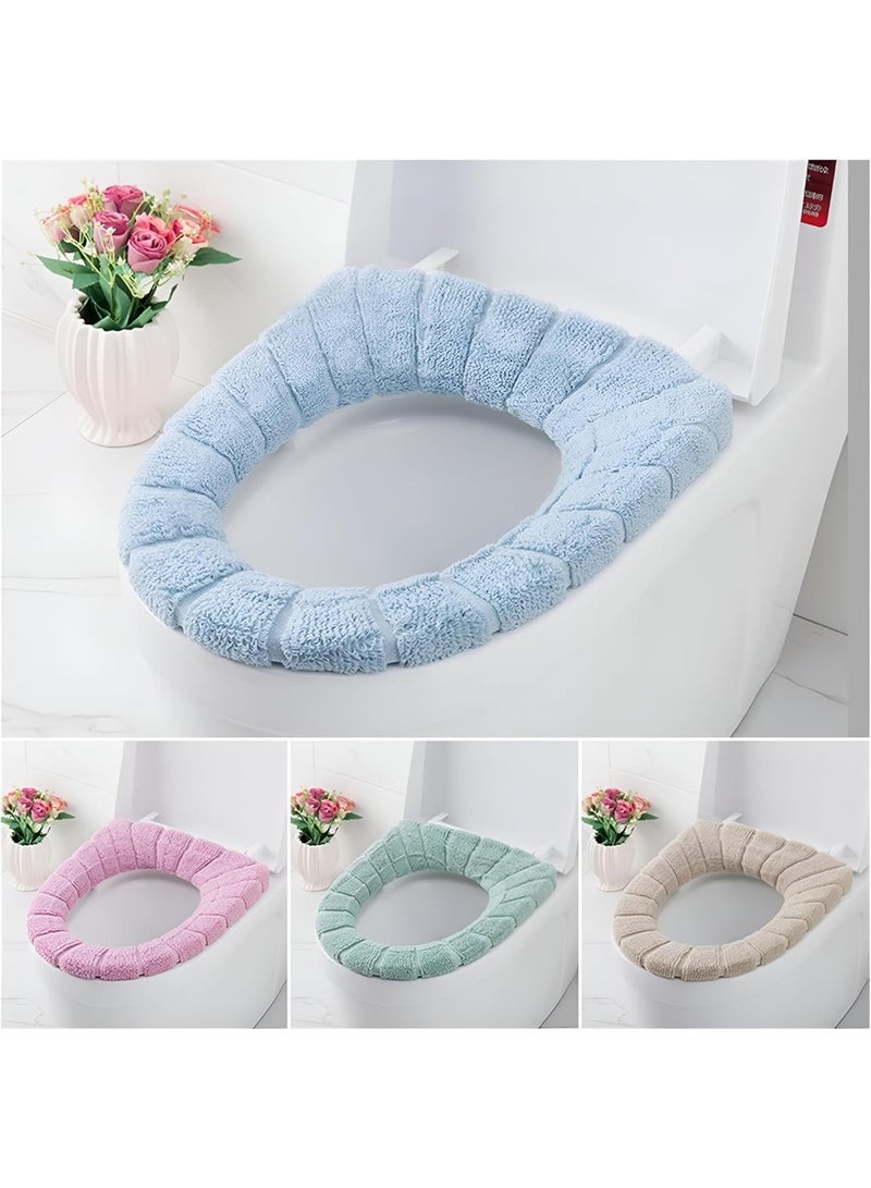 غطاء مقعد المرحاض الشتوي الدافئ - مصنوع من الجلد المتين - تركيب آمن بدون أدوات - تصميم عصري أنيق - لون عشوائي - Image 5