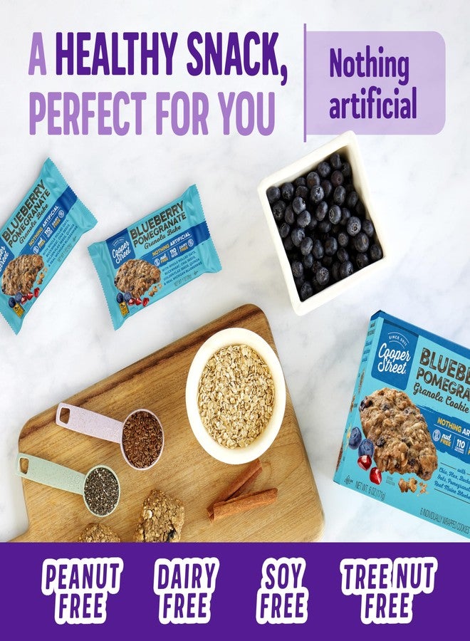 Cooper Street Granola Bakes in Delicious Blueberry Pomegranate Flavor | Healthy Chewy Granola Bars with Chia, Flax, Buckwheat and Oats | Individually Wrapped Healthy Breakfast Bars | 6 oz | 2 Pack - Image 5