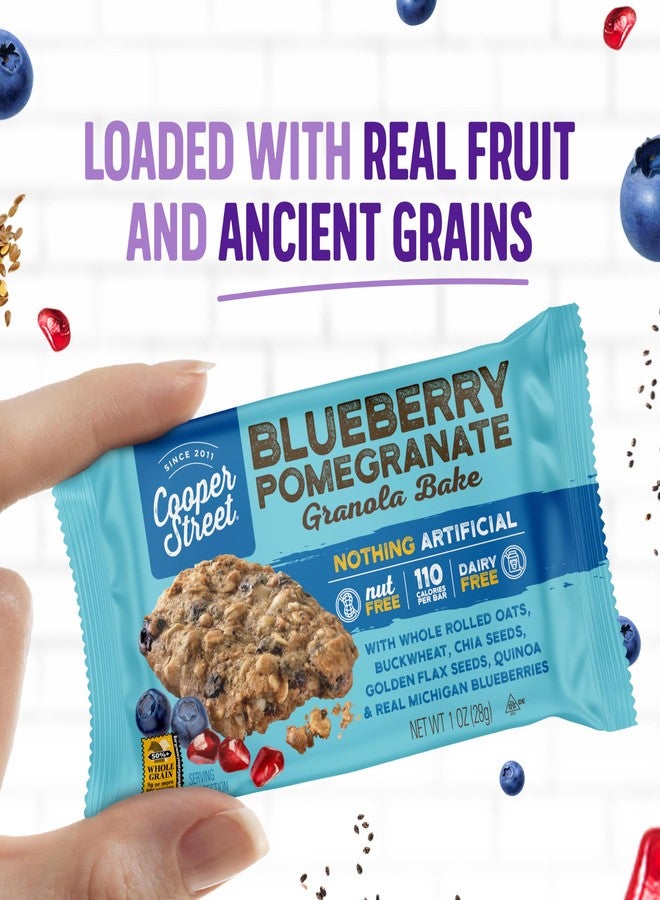 Cooper Street Granola Bakes in Delicious Blueberry Pomegranate Flavor | Healthy Chewy Granola Bars with Chia, Flax, Buckwheat and Oats | Individually Wrapped Healthy Breakfast Bars | 6 oz | 2 Pack - Image 2