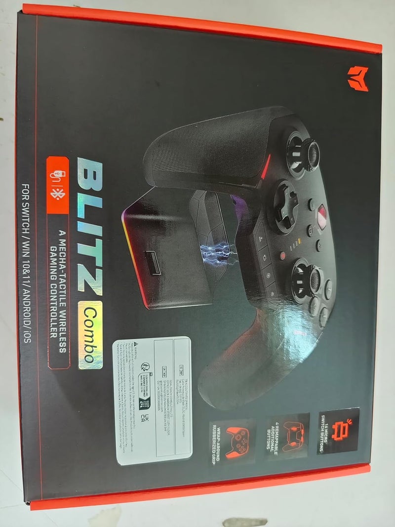 BIGBIG WON BLITZ Wireless Controller with 16 Mechanical Buttons, 4 Remappable Buttons, NFC, 6-Axis Gyroscope, One-Button Wake Up, Turbo/Remap/Macro, Zero Deadzone Joystick, RGB Charging Stand - Image 2
