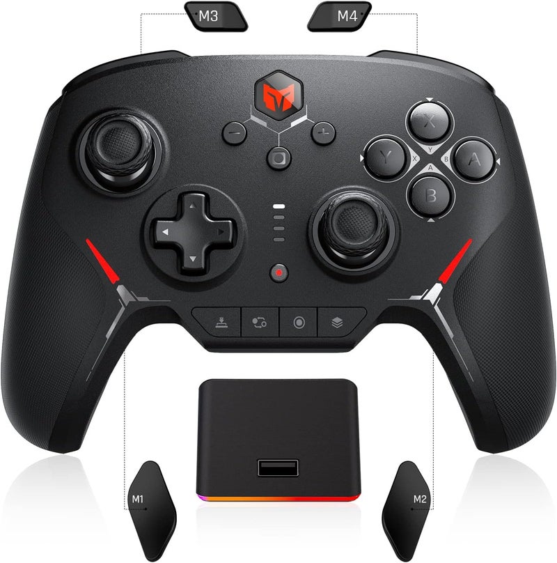 BIGBIG WON BLITZ Wireless Controller with 16 Mechanical Buttons, 4 Remappable Buttons, NFC, 6-Axis Gyroscope, One-Button Wake Up, Turbo/Remap/Macro, Zero Deadzone Joystick, RGB Charging Stand - Image 1