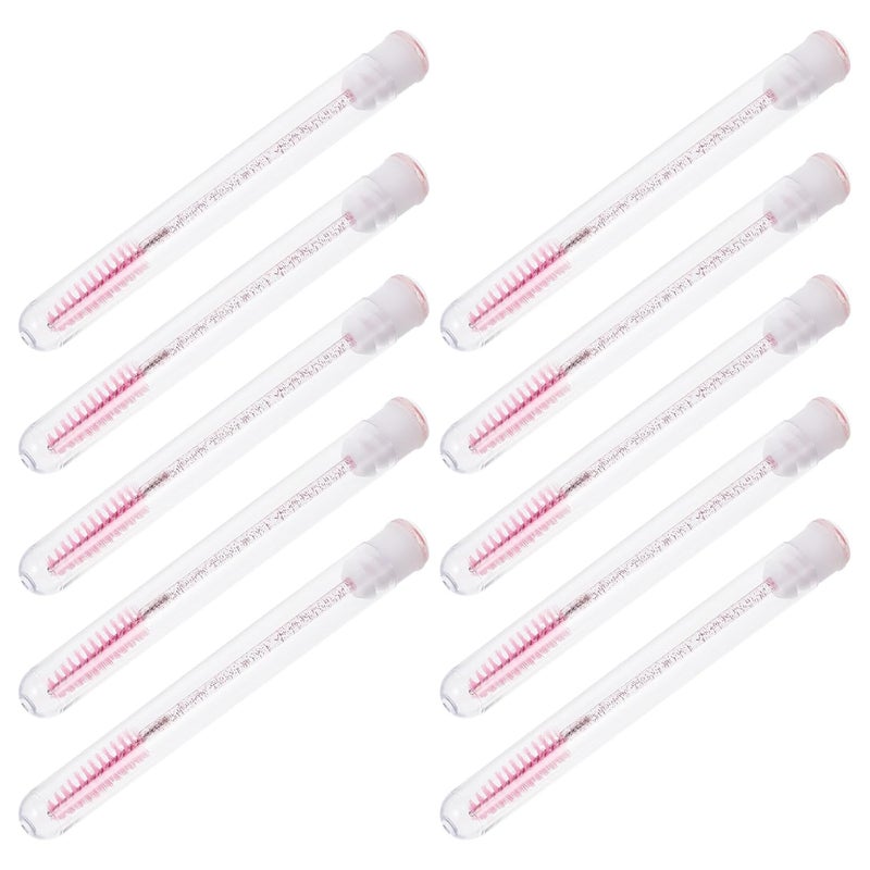 FAVOMOTO Disposable Eyelash Brush Mascara Wands 10pcs Pink Rhinestone Design Makeup Eyelash Brush for Women Professional Eye Makeup Tools - Image 1