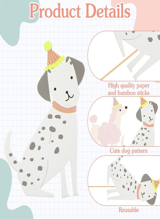 LLOUSSAK 24PCS Pet Dog Cupcake Toppers, Pet Dog Themed Birthday Party Supplies, Baby Shower Party Decorations, Dogs Face Cake Toppers, Puppy Theme Birthday Party Decorations Supplies for Toddler - Image 3