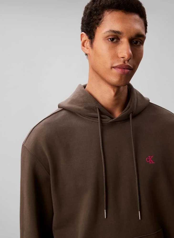 Calvin Klein Jeans  Cotton Terry Monogram Hoodie for Men | Best Price UAE
